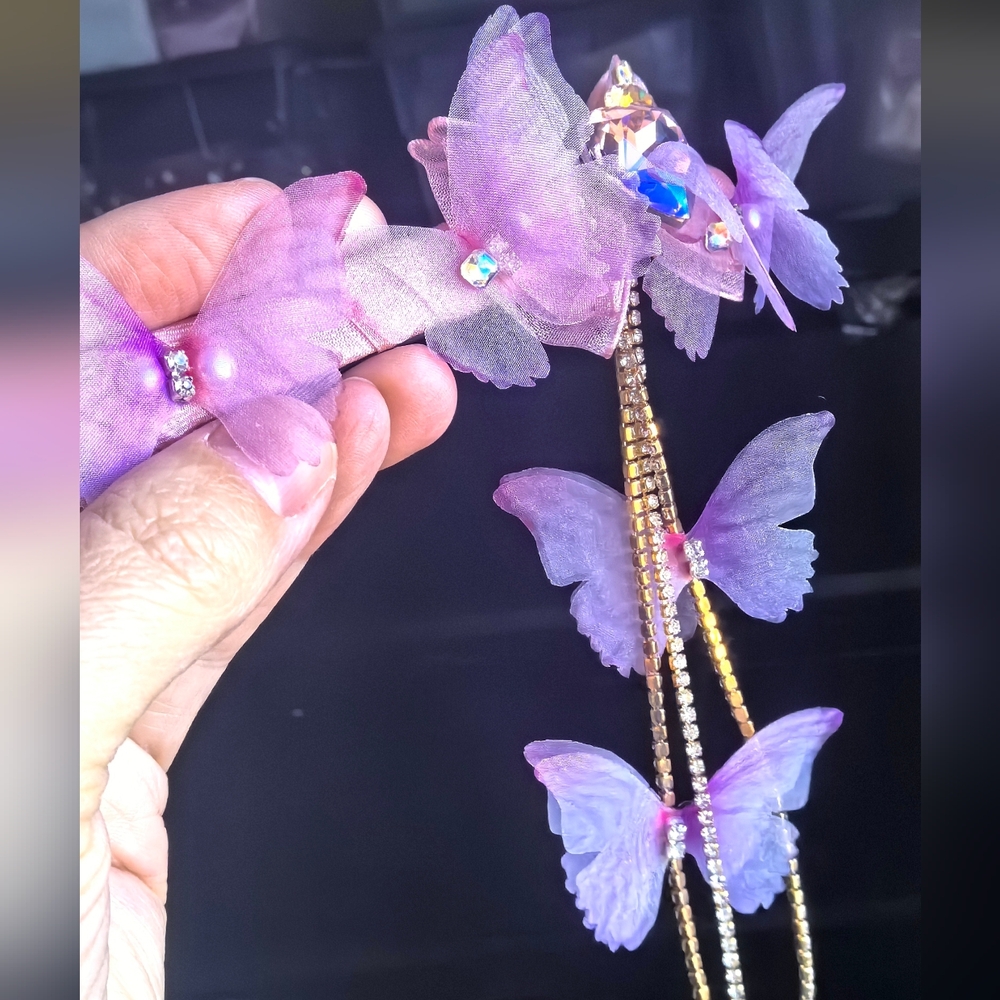 Pink Butterfly Hair Accessory - Picture 3 of 5